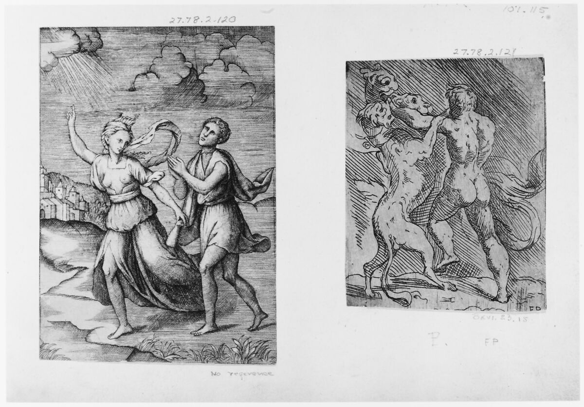 Augustus and the Sybil ?, Anonymous, Italian, 16th to early 17th century, Intaglio