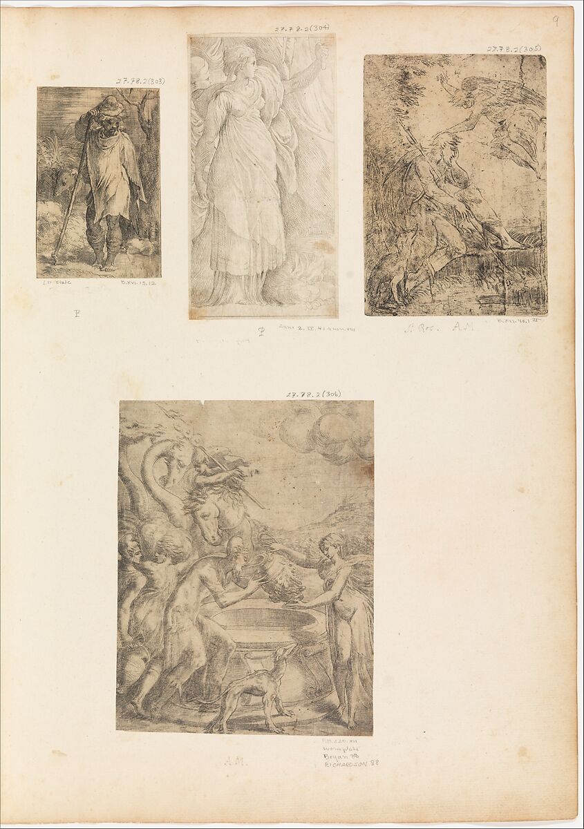 Standing Shepherd, Parmigianino (Girolamo Francesco Maria Mazzola) (Italian, Parma 1503–1540 Casalmaggiore), Etching