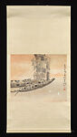 Junks, Gao Jianfu (Chinese, 1878–1951), Hanging scroll; ink and color on alum paper, China