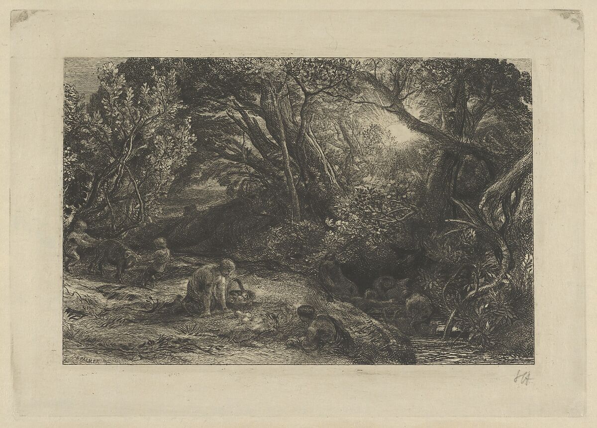 The Morning of Life, Samuel Palmer (British, London 1805–1881 Redhill, Surrey), Etching; fourth state of seven 