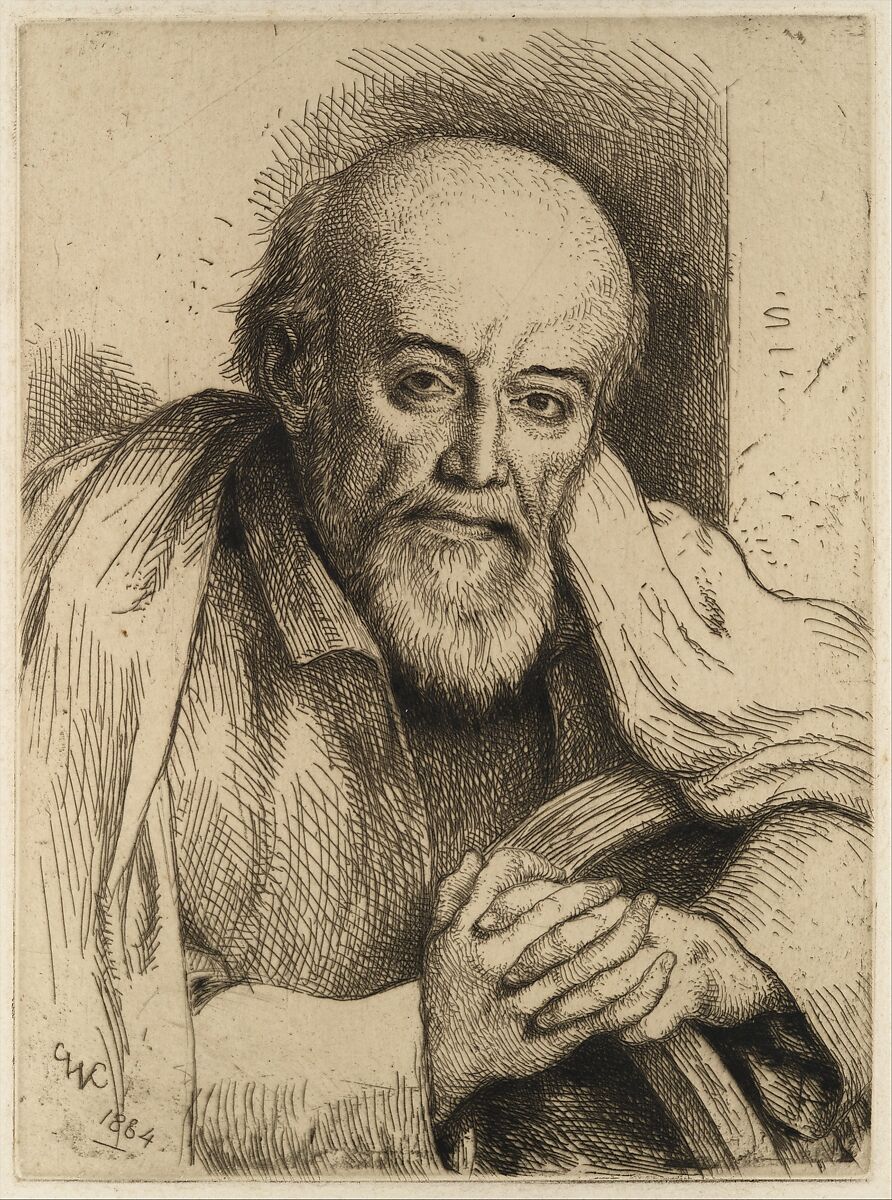 Portrait of Samuel Palmer, Charles West Cope (British, Leeds 1811–1890 Bournemouth), Etching 