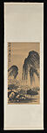 Landscape, Qi Baishi (Chinese, 1864–1957), Hanging scroll; ink on wrapping paper, China