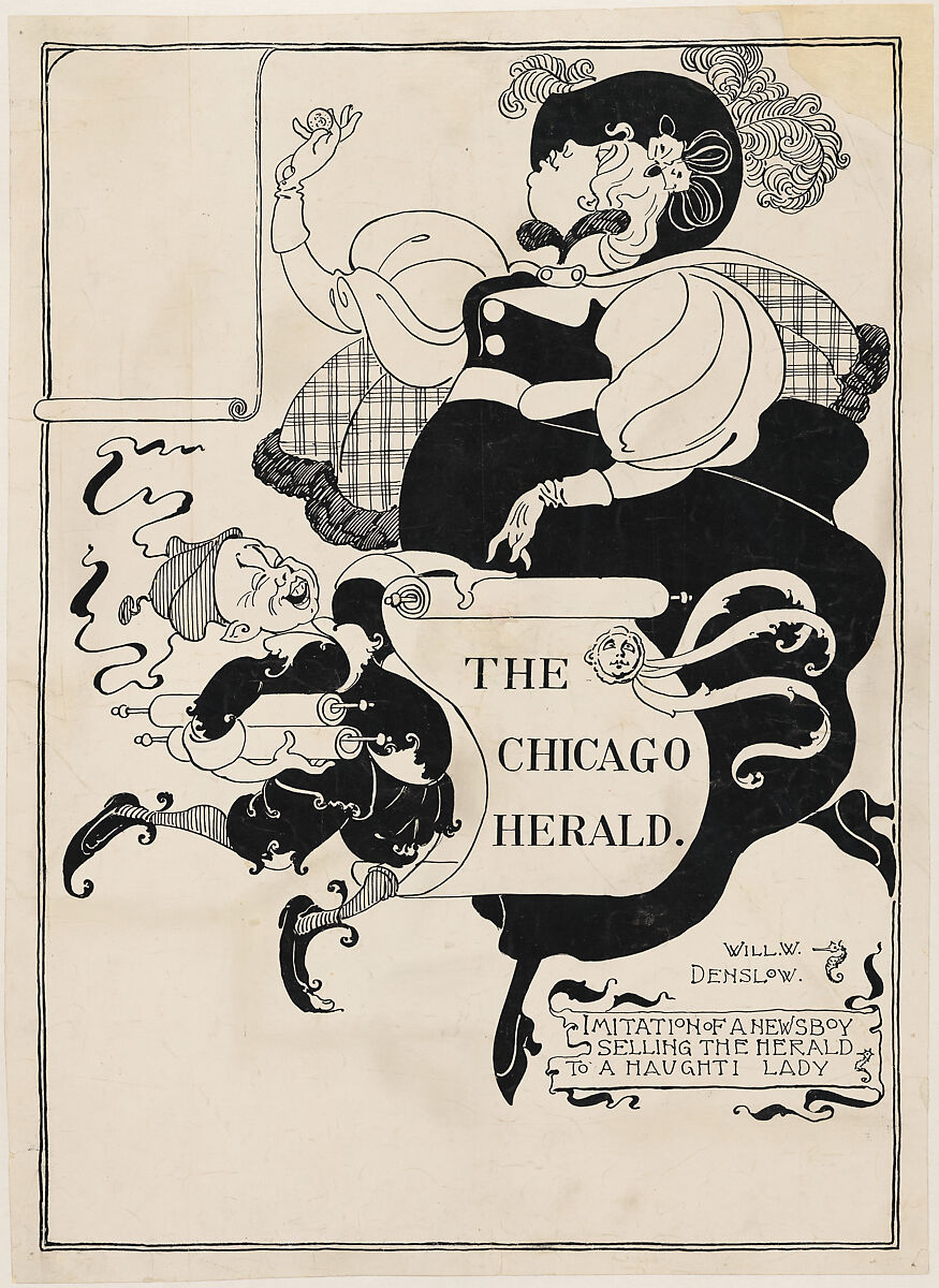 The Chicago Herald, American Posters of the Turn of the Century, William Wallace Denslow (American, 1856–1915), Lithograph 