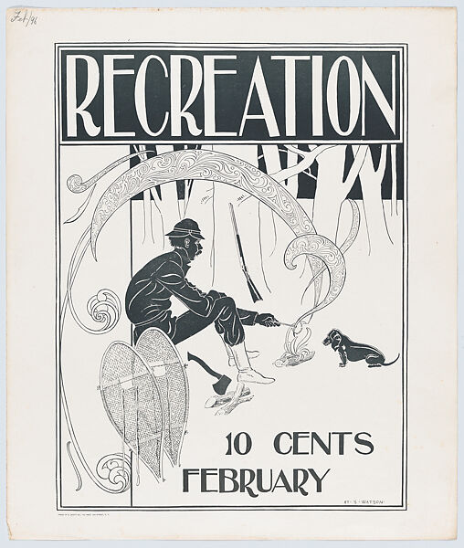 Recreation, February, Henry Sumner Watson (American, Bordentown, New Jersey 1868–1933), Lithograph 