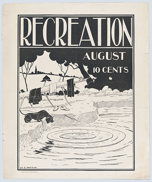 Recreation, August, Henry Sumner Watson (American, Bordentown, New Jersey 1868–1933), Lithograph 