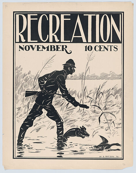Recreation, November, Henry Sumner Watson (American, Bordentown, New Jersey 1868–1933), Lithograph 