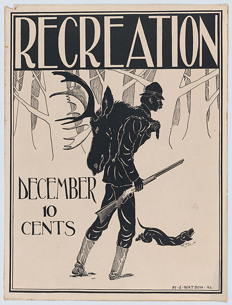 Recreation, December, Henry Sumner Watson (American, Bordentown, New Jersey 1868–1933), Lithograph 