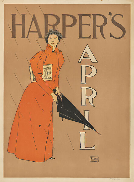 Harper's:  April, Edward Penfield (American, Brooklyn, New York 1866–1925 Beacon, New York), Lithograph 