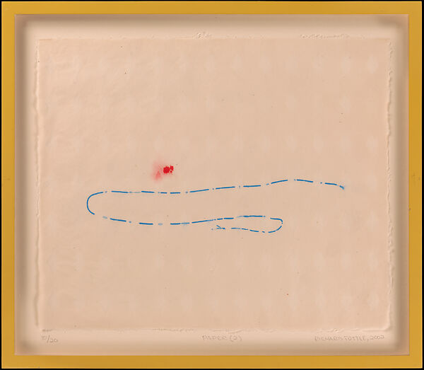 Dawn, Noon, Dusk: Paper (1), Paper (2), Paper (3), Richard Tuttle (American, born Rahway, New Jersey, 1941), Colored pigment on watermarked abaca/linen paper mounted on pigmented cotton in artist-designed, hand painted frames