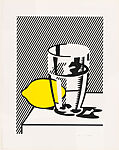 Untitled (Still Life with Lemon and Glass), Roy Lichtenstein  American, Lithograph and screenprint with debossed plate