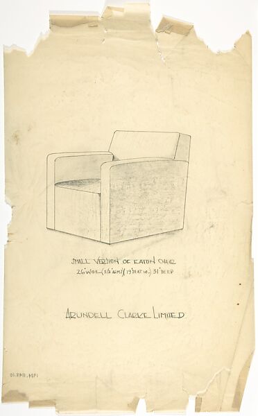 Small Version of Eaton Chair, Arundell Clarke Ltd. (London), Graphite 