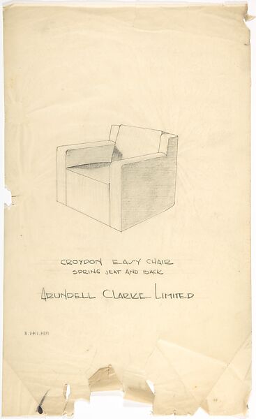 Croydon Easy Chair with Spring Seat and Back, Arundell Clarke Ltd. (London), Graphite 