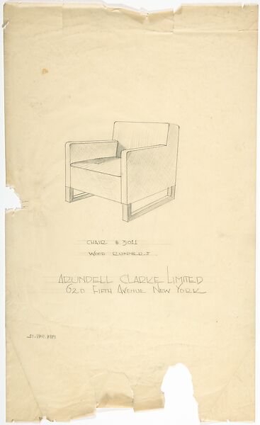 Design for a Chair, Arundell Clarke Ltd. (London), Graphite 