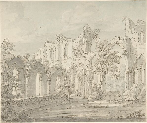 Interior view of Fountains Abbey, Yorkshire