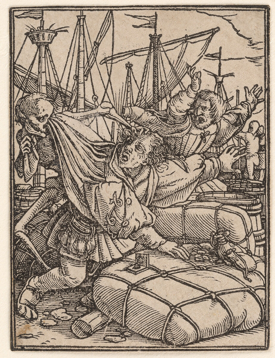 The Merchant, from "The Dance of Death", Hans Holbein the Younger (German, Augsburg 1497/98–1543 London), Woodcut 