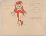 Drawing for a theatrical costume for a female pirate