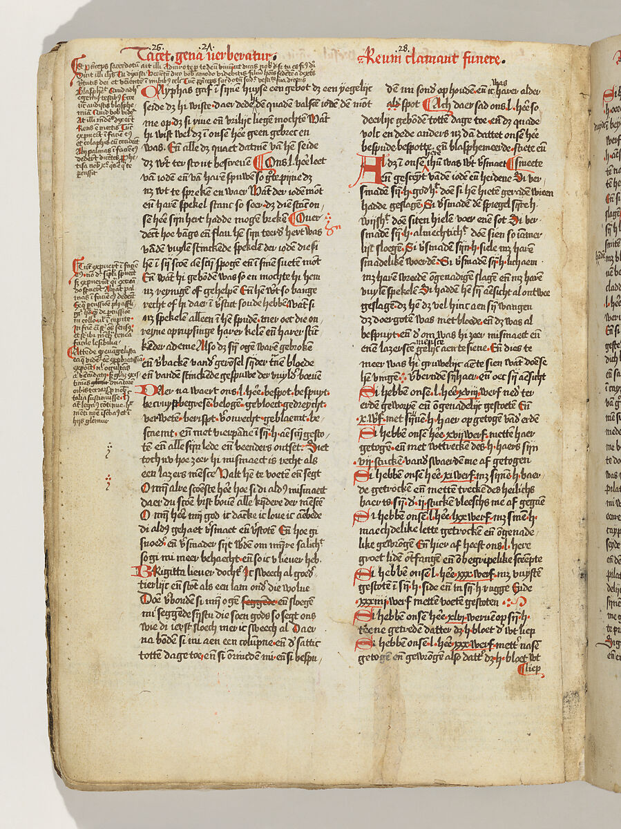 Album with Twelve Engravings of The Passion, a Woodcut of Christ as the Man of Sorrows, and a Metalcut of St. Jerome in Penitence, Israhel van Meckenem (German, Meckenem ca. 1440/45–1503 Bocholt), Engraving, two touched with gold;  woodcut, hand-colored; metalcut, hand-colored; manuscript in dark brown ink with red, and blue initials and flourishes; bound in blind-stamped leather