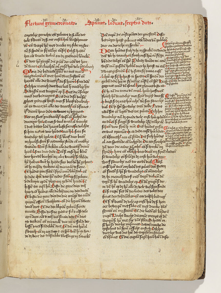 Album with Twelve Engravings of The Passion, a Woodcut of Christ as the Man of Sorrows, and a Metalcut of St. Jerome in Penitence, Israhel van Meckenem (German, Meckenem ca. 1440/45–1503 Bocholt), Engraving, two touched with gold;  woodcut, hand-colored; metalcut, hand-colored; manuscript in dark brown ink with red, and blue initials and flourishes; bound in blind-stamped leather