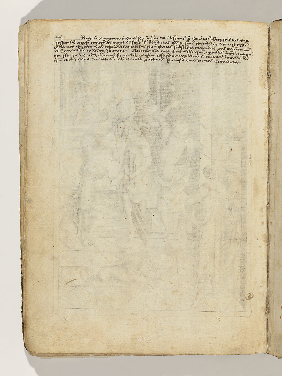 Album with Twelve Engravings of The Passion, a Woodcut of Christ as the Man of Sorrows, and a Metalcut of St. Jerome in Penitence, Israhel van Meckenem (German, Meckenem ca. 1440/45–1503 Bocholt), Engraving, two touched with gold;  woodcut, hand-colored; metalcut, hand-colored; manuscript in dark brown ink with red, and blue initials and flourishes; bound in blind-stamped leather