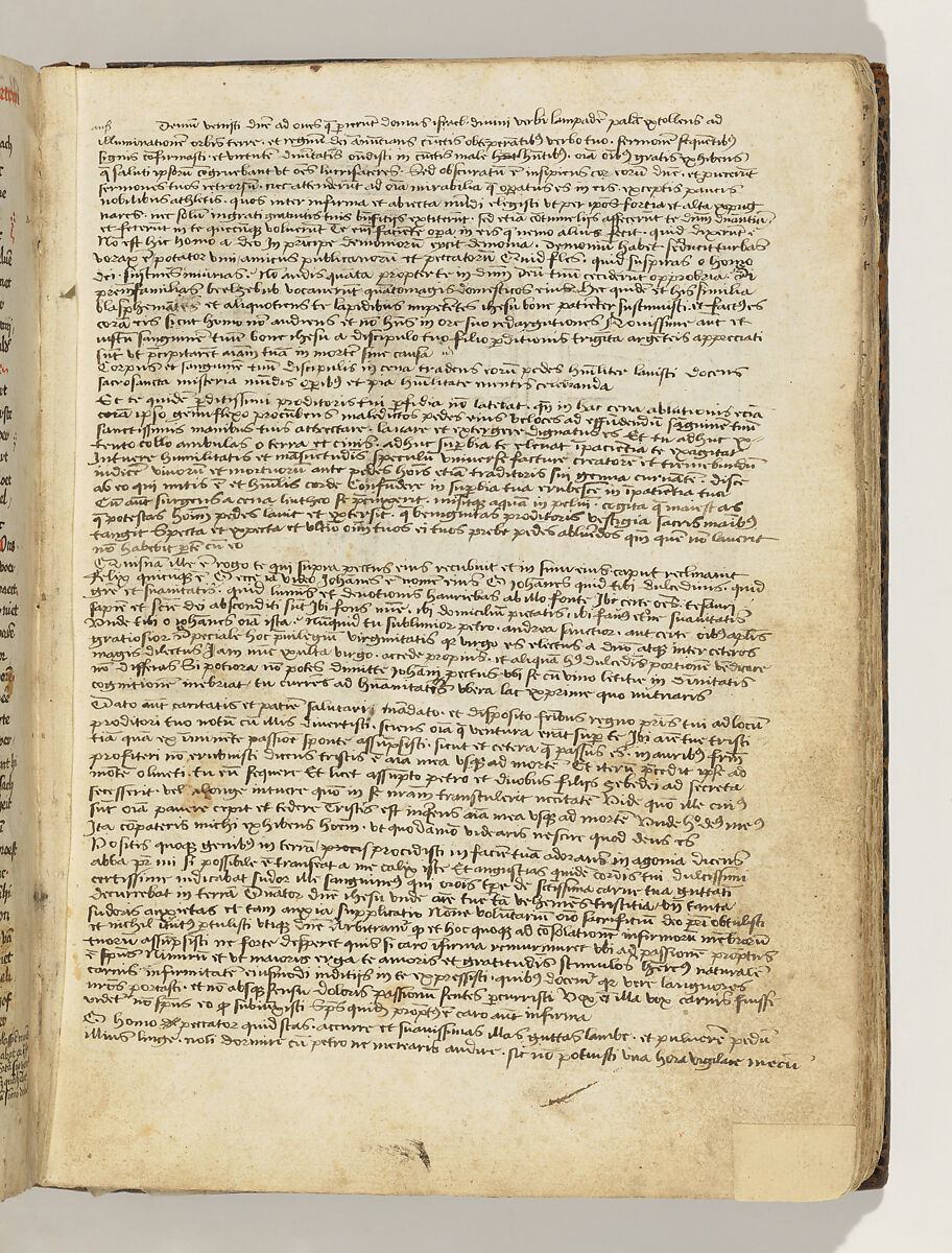 Album with Twelve Engravings of The Passion, a Woodcut of Christ as the Man of Sorrows, and a Metalcut of St. Jerome in Penitence, Israhel van Meckenem (German, Meckenem ca. 1440/45–1503 Bocholt), Engraving, two touched with gold;  woodcut, hand-colored; metalcut, hand-colored; manuscript in dark brown ink with red, and blue initials and flourishes; bound in blind-stamped leather