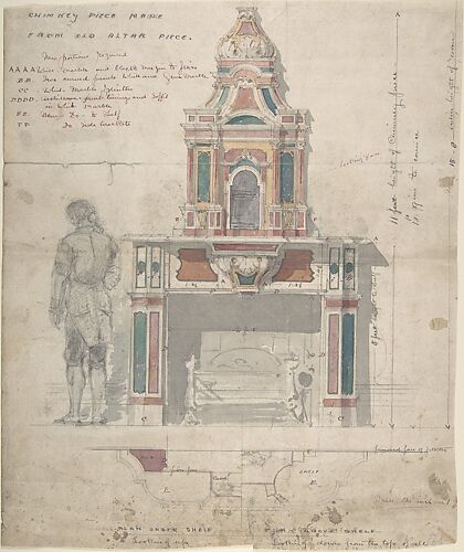 Design for a Chimneypiece Made from an Old Altarpiece