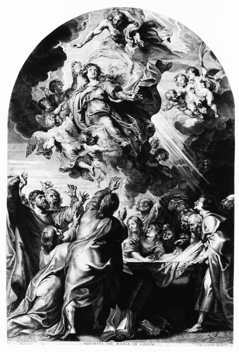 Assumption of the Virgin, Paulus Pontius (Flemish, Antwerp 1603–1658 Antwerp), Engraving 