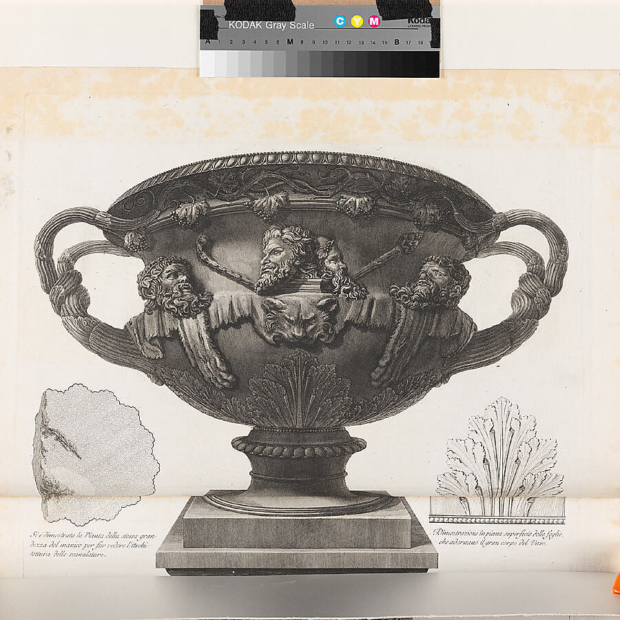 Vasi, candelabri, cippi, sarcofagi, tripodi, lucerne, ed ornamenti antichi disegnati ed incisi dal Cav. Gio. Batt. Piranesi, Vol. I (Vases, candelabra, grave stones, sarcophagi, tripods, lamps, and ornaments designed and etched by Cavalieri Giovanni Battista Piranesi), Giovanni Battista Piranesi (Italian, Mogliano Veneto 1720–1778 Rome), Etching