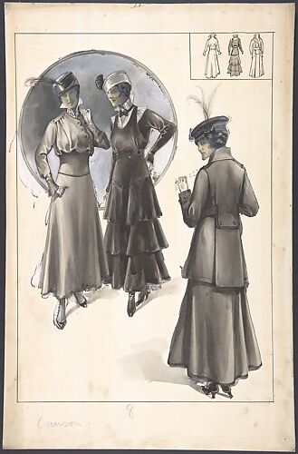 Designs for Three Women's Dresses