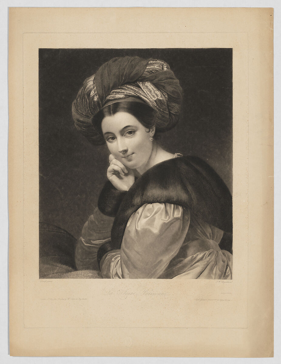 La Jeune Parisienne, Samuel William Reynolds, the elder (British, London 1773–1835 London), Mezzotint 