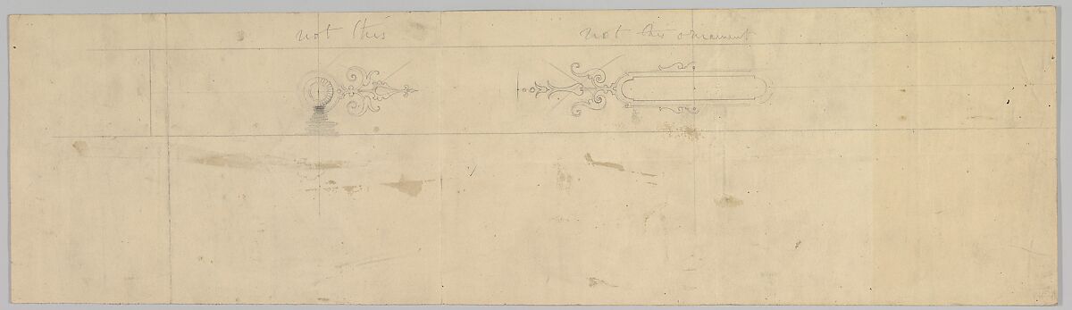 Ornament design, John Gregory Crace (British, London 1809–1889 Dulwich)  , and Son, Graphite 