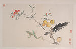 Flowers, Birds, Vegetables and Insects, Wang Xuetao (Chinese, 1903–1982), Album of twelve leaves; ink and color on paper, China