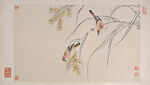Flowers, Birds, Vegetables and Insects, Wang Xuetao (Chinese, 1903–1982), Album of twelve leaves; ink and color on paper, China