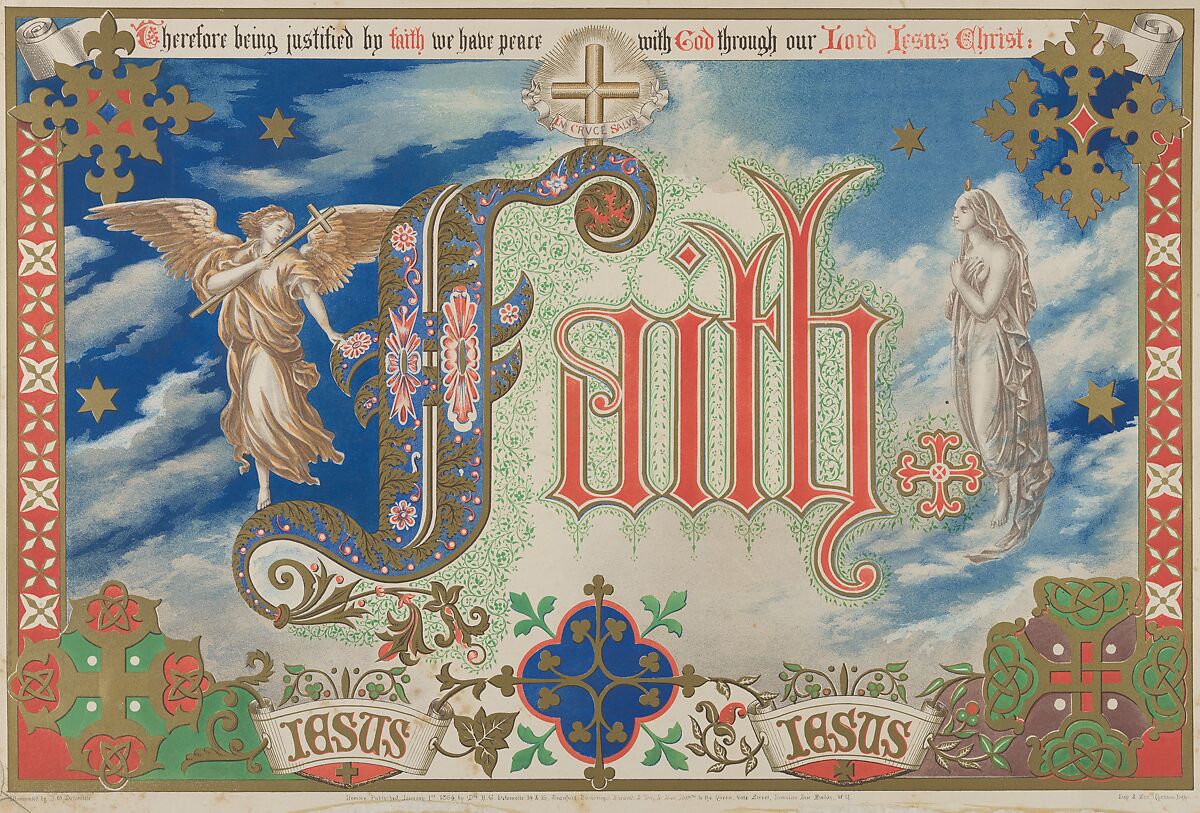 Faith, Freeman Gage Delamotte (British, Sandhurst 1813/14–1862 London), Color lithograph 