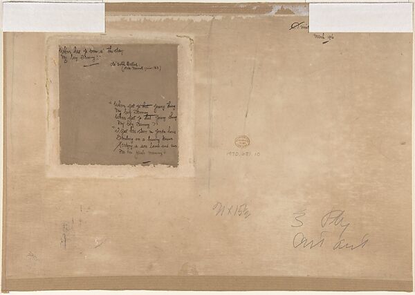 "Where hae ye been a' the day my boy, Tammy?", Annie French (British, Glasgow, Scotland 1872–1965 St. Helier, Jersey), Pen and black ink, watercolor, over graphite