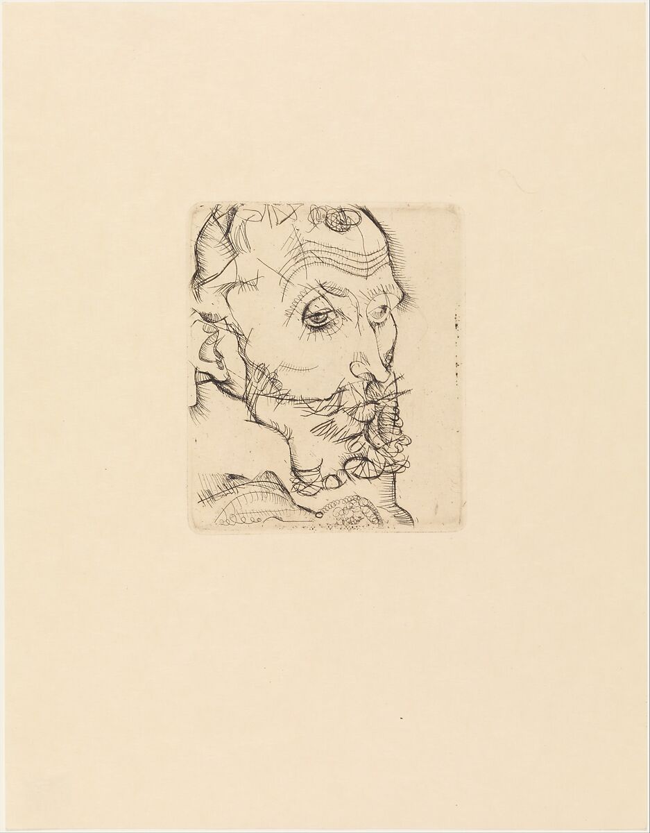 Portrait of Franz Hauer, Egon Schiele (Austrian, Tulln 1890–1918 Vienna), Drypoint 