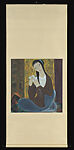 Seated Woman, Lin Fengmian (Chinese, 1900–1991), Hanging scroll; ink and color on paper, China