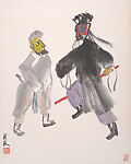 Opera Figures, Guan Liang (Chinese, 1900–1986), Album of twelve leaves; ink and color on paper, China
