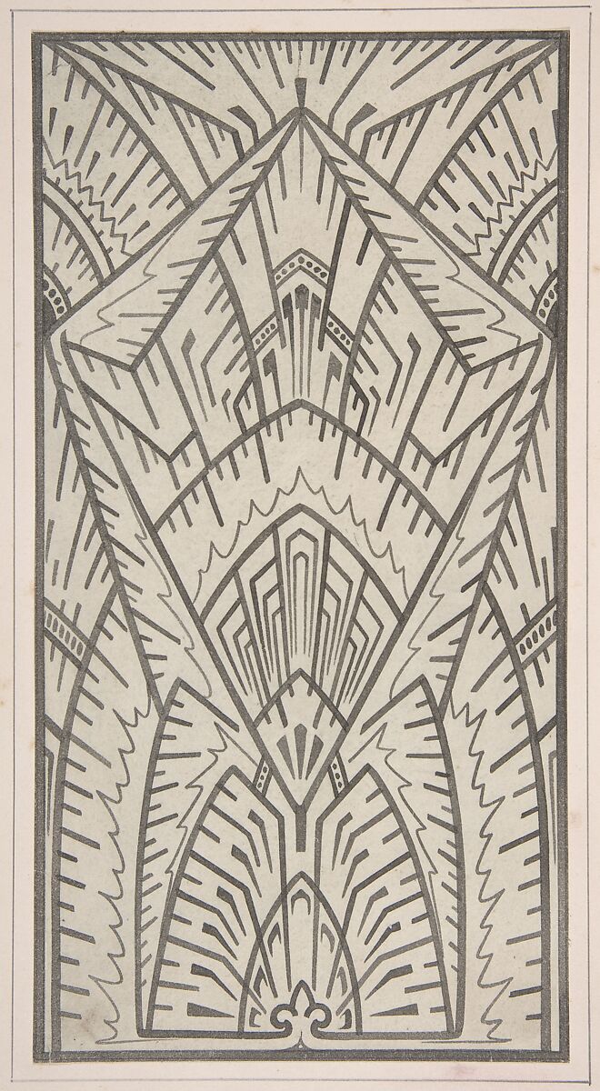 Design drawing, Christopher Dresser (British, Glasgow, Scotland 1834–1904 Mulhouse), Graphite, ink, and gouache (bodycolor) 