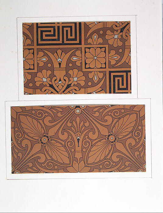 Design drawing, Christopher Dresser (British, Glasgow, Scotland 1834–1904 Mulhouse), Graphite, ink, and gouache (bodycolor)