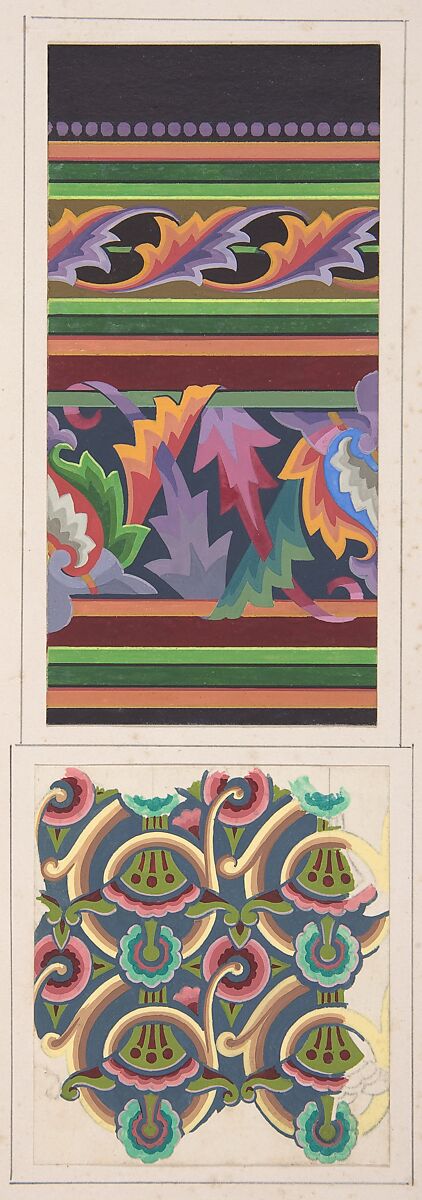 Design drawing, Christopher Dresser (British, Glasgow, Scotland 1834–1904 Mulhouse), Graphite, ink, and gouache (bodycolor) 