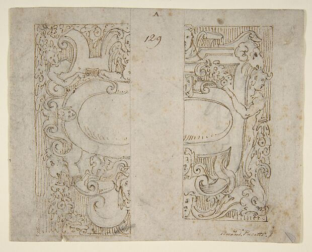 Designs for Cartouche (recto and verso)