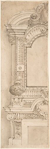 Design for the left half of a chimneypiece