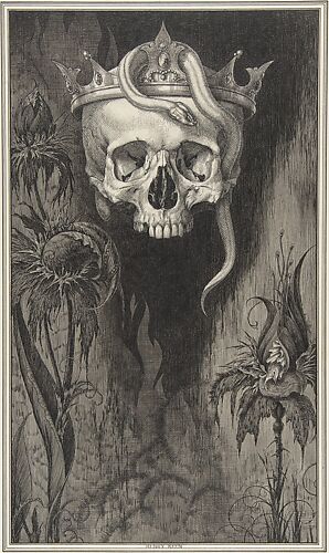 Skull Crowned with Snakes and Flowers (for 