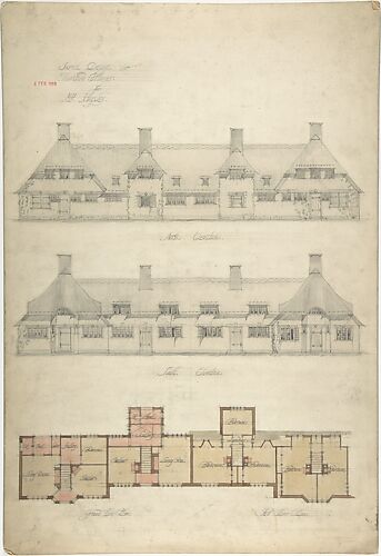 Design for Thatched Cottages for Mrs. Kingsley