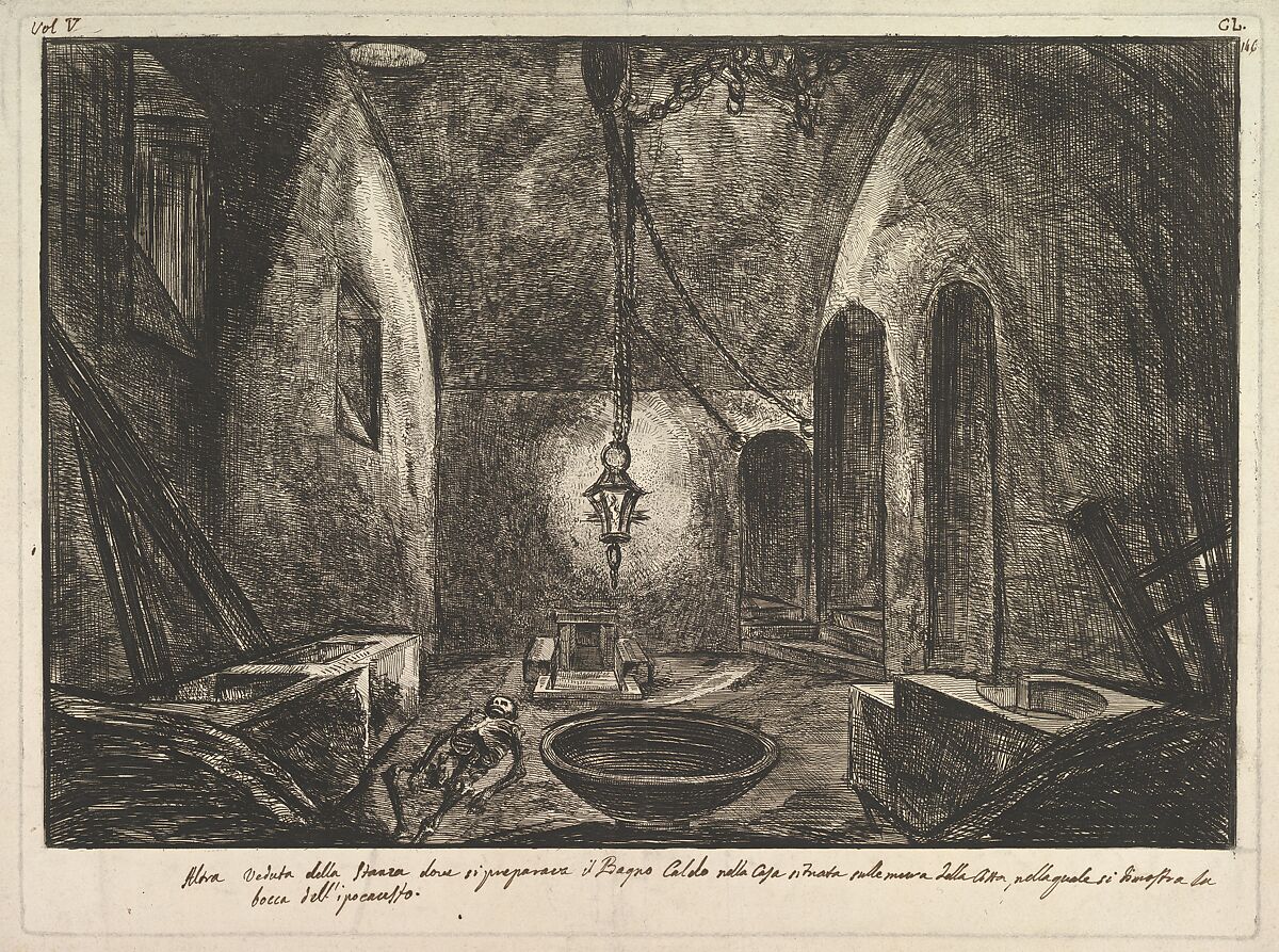 View of Pompeii (Altra veduta della Stanza dove si preparava il Bogno Caldo . . . ), Francesco Piranesi (Italian, Rome 1758–1810 Paris), Etching 
