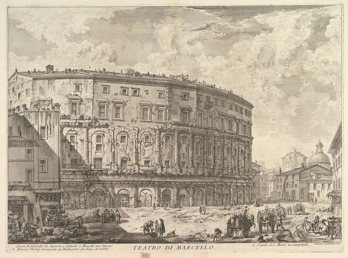 Giovanni Battista Piranesi | The Theatre of Marcellus (Teatro di ...