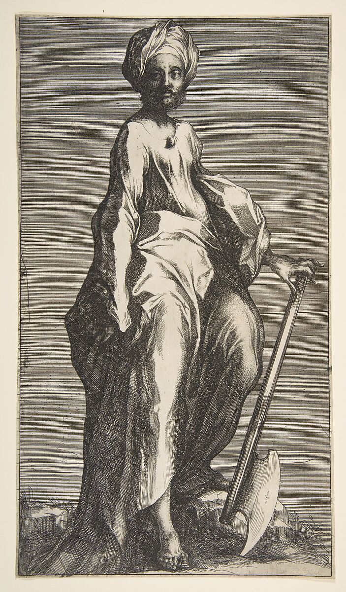 Saint Jude (or Saint Matthias), Jacques Bellange (French, Bassigny (?) ca. 1575–1616 Nancy), Etching 