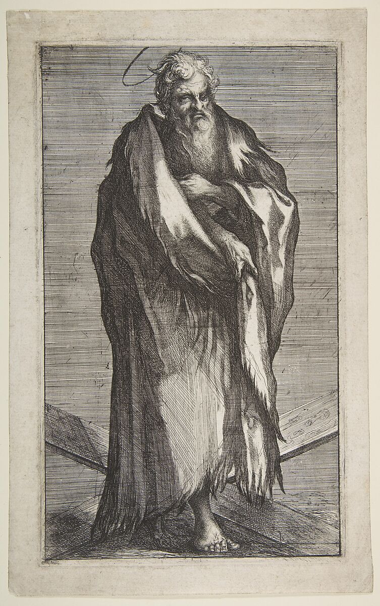 Saint Andrew, Jacques Bellange (French, Bassigny (?) ca. 1575–1616 Nancy), Etching