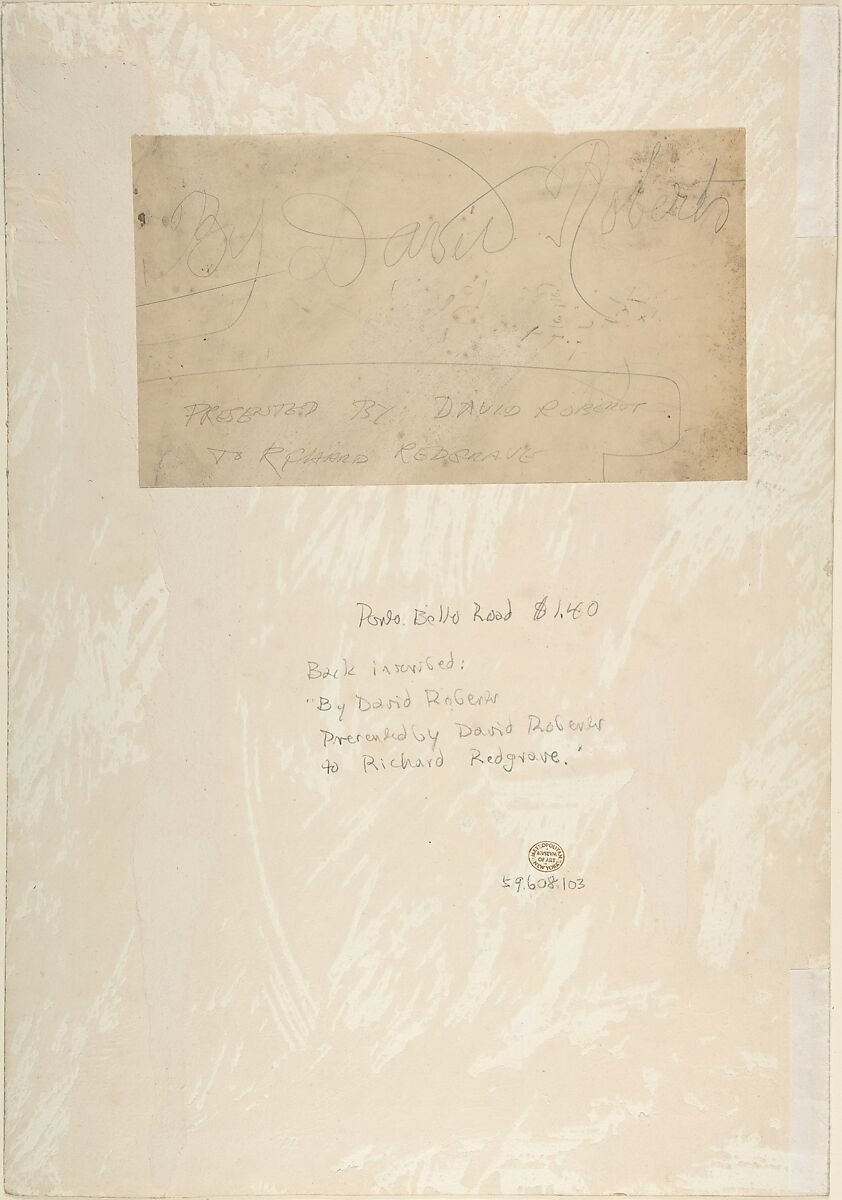 Interior of a Theatre, Attributed to David Roberts (British, Stockbridge, Scotland 1796–1864 London), Pen and ink