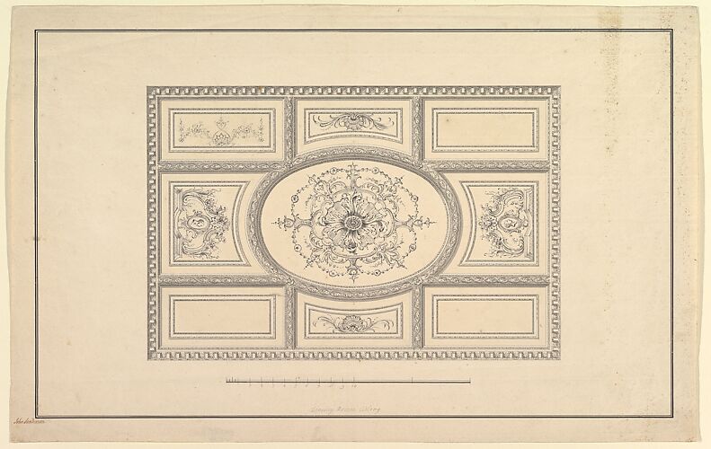 Design for Ceiling at Kirtlington Park, Oxfordshire